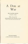 A Don At War First Edition Hardback Book By David Hunt 1966 Former Library Book With some