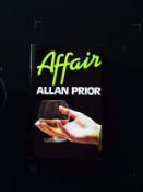 2 x Allan Prior signed hardback books 1 x Affair 310 pages Published1976 Cassell and Co. Ltd ISBN