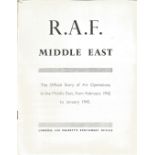 RAF Middle East Paperback Book/Magazine The Official Story Of Air Operations Feb 1942 Jan 1943