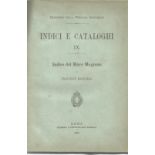 Indici E Cataloghi IX Indice del Mare Magnum by Francesco Marucelli Hardback Book 1888 published