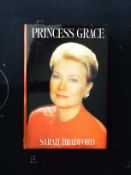 Princess Grace hardback book by Sarah Bradford, signed by author, dedicated to Bob Holness.