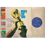 World Cup 1966 multi signed 33rpm Record sleeve 22 fantastic signatures includes Bobby Moore, Alf