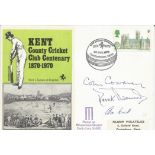Colin Cowdrey, Derek Underwood and Alan Knott signed Kent C. C. C Club Centenary 1870-1970 FDC PM