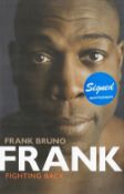 Frank Bruno signed hardback book titled Frank fighting back signature on the inside title page. Good