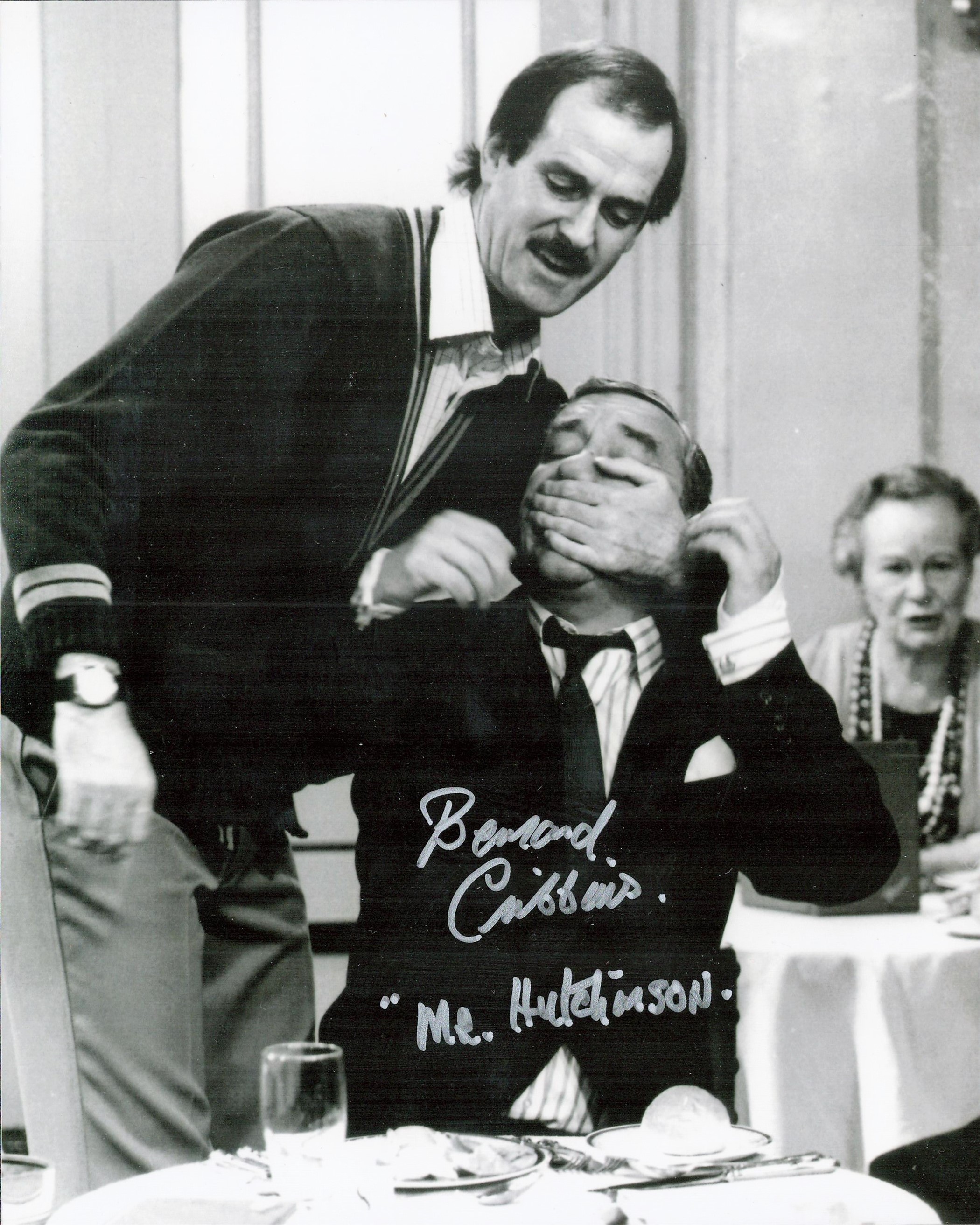 Bernard Cribbins signed 10x8 Fawlty Towers black and white photo. Bernard Joseph Cribbins OBE,