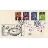 Muhammad Ali signed Sport FDC fantastic cover full set of stamps double PM Cardiff 10th October