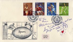 Muhammad Ali signed Sport FDC fantastic cover full set of stamps double PM Cardiff 10th October