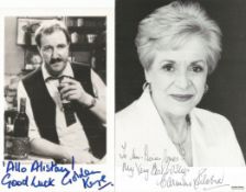 Allo Allo collection Gordon Kaye and Carmen Silvera signed two superb 6x4 black and white photos.