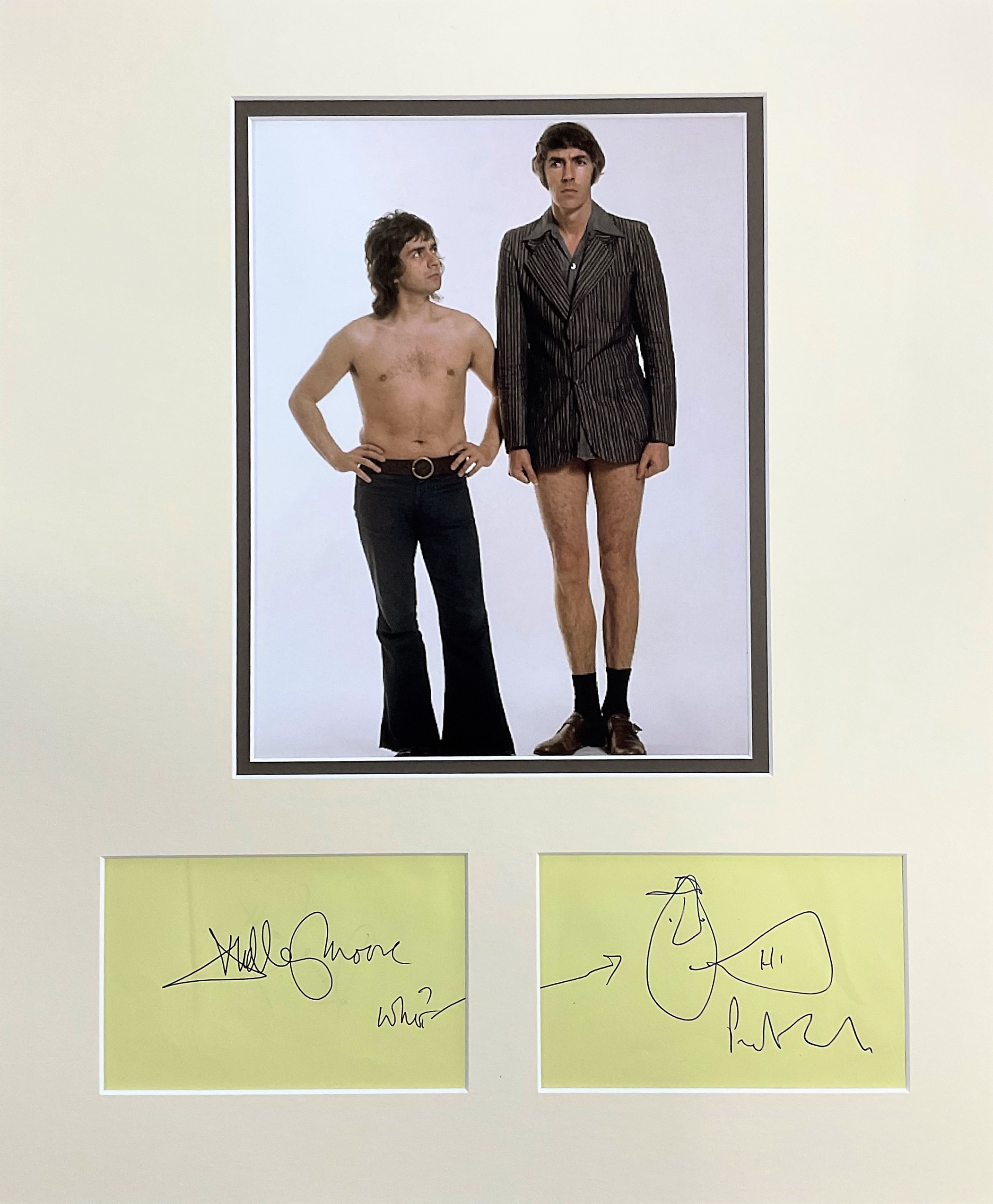 Peter Cook, 1937-2005, And Dudley Moore, 1935-2002, Comedy Act 16x19 Mounted Album Pages Signed By