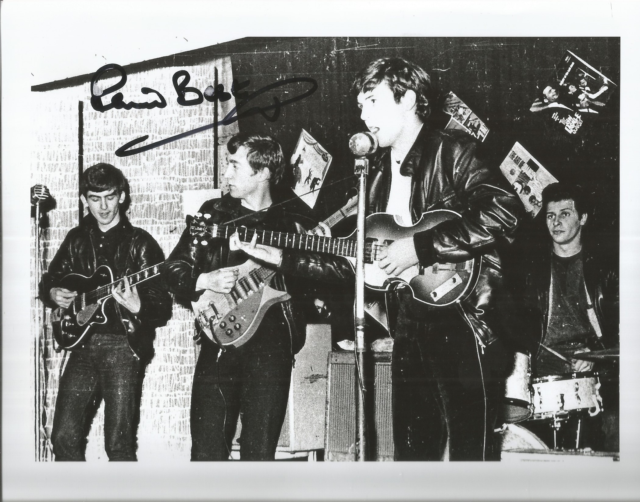 Pete Best signed 10x8 Beatles black and white photo. English musician known as the drummer of the