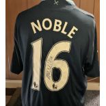 Mark Noble signed West Ham United 2009/10 replica away shirt signature on number. Good condition.