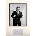James Cagney, 1899-1986, Actor 12x18 Mounted Card Signed By James Cagney With A Photo. Good