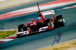 Fernando Alonso signed 12x8 Ferrari Formula One colour photo. Fernando Alonso Díaz, born 29 July