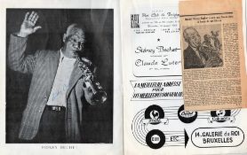 SIDNEY BECHET, 1897-1959, Jazz Legend signed 1955 Programme. Good condition. All autographs come