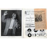 SIDNEY BECHET, 1897-1959, Jazz Legend signed 1955 Programme. Good condition. All autographs come