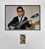 Roy Orbison 1936 1988 Singer 15x16 Mounted Picture Signed By Roy Orbison With Photo. Good condition.