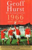 Geoff Hurst signed hardback book titled 1966 and all that signature on the inside title page. Good