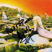 Jimmy Page and Robert Plant signed Led Zeppelin CD booklet. Led Zeppelin were an English rock band