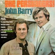 Roger Moore and Tony Curtis signed The Persuaders John Barry album sleeve vinyl not included. Good