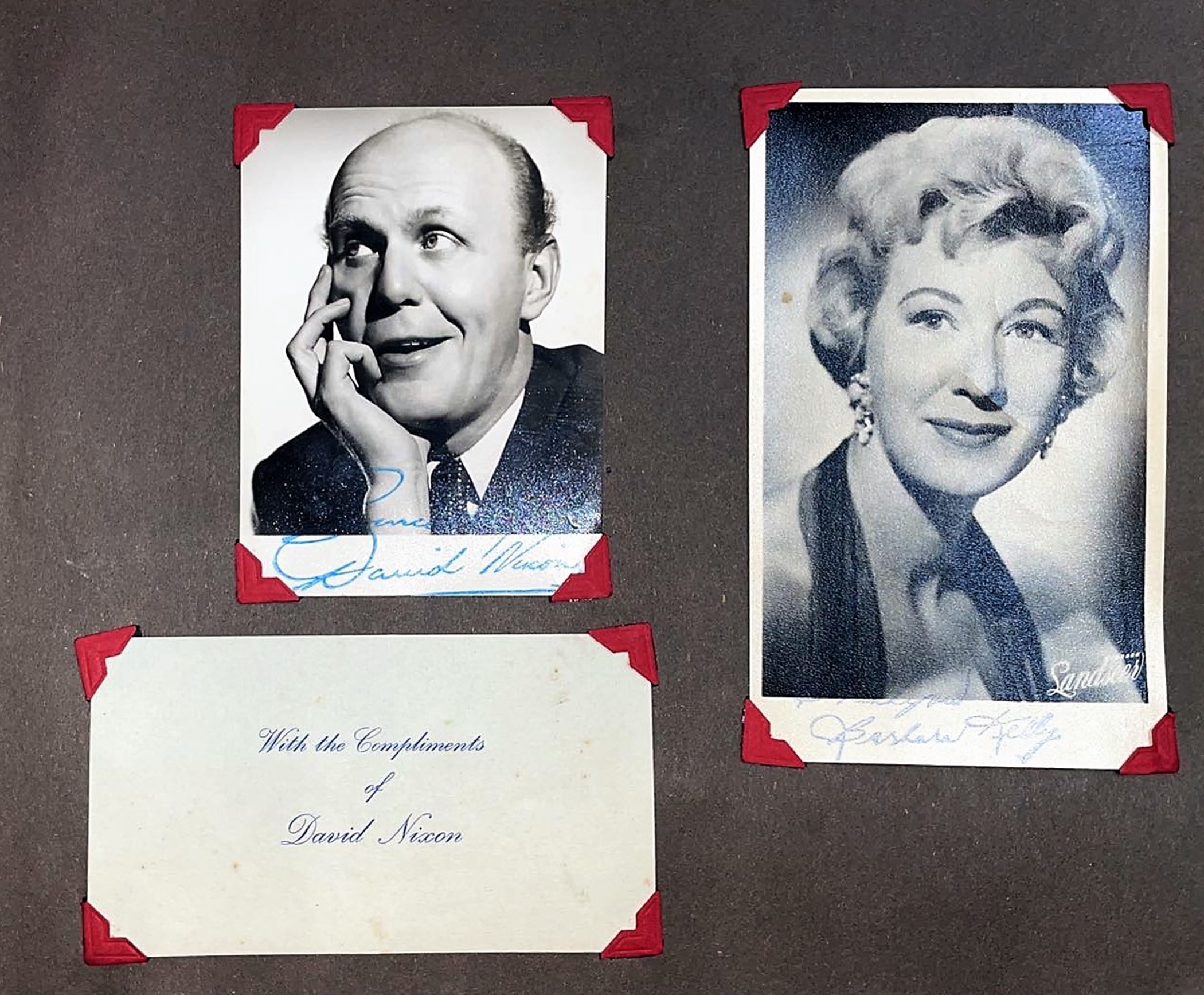 1950s Entertainment collection mounted in photograph album includes legendary names signed photos - Image 4 of 5