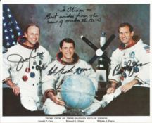 Gerald Carr, Edward G. Gibson and William R. Pogue multi signed NASA Skylab III, SL-4, colour