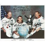 Gerald Carr, Edward G. Gibson and William R. Pogue multi signed NASA Skylab III, SL-4, colour