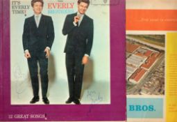 The Everly Brothers It's Everly Time! Lp Record Signed To The Cover By Phil, 1939-2014, And Don