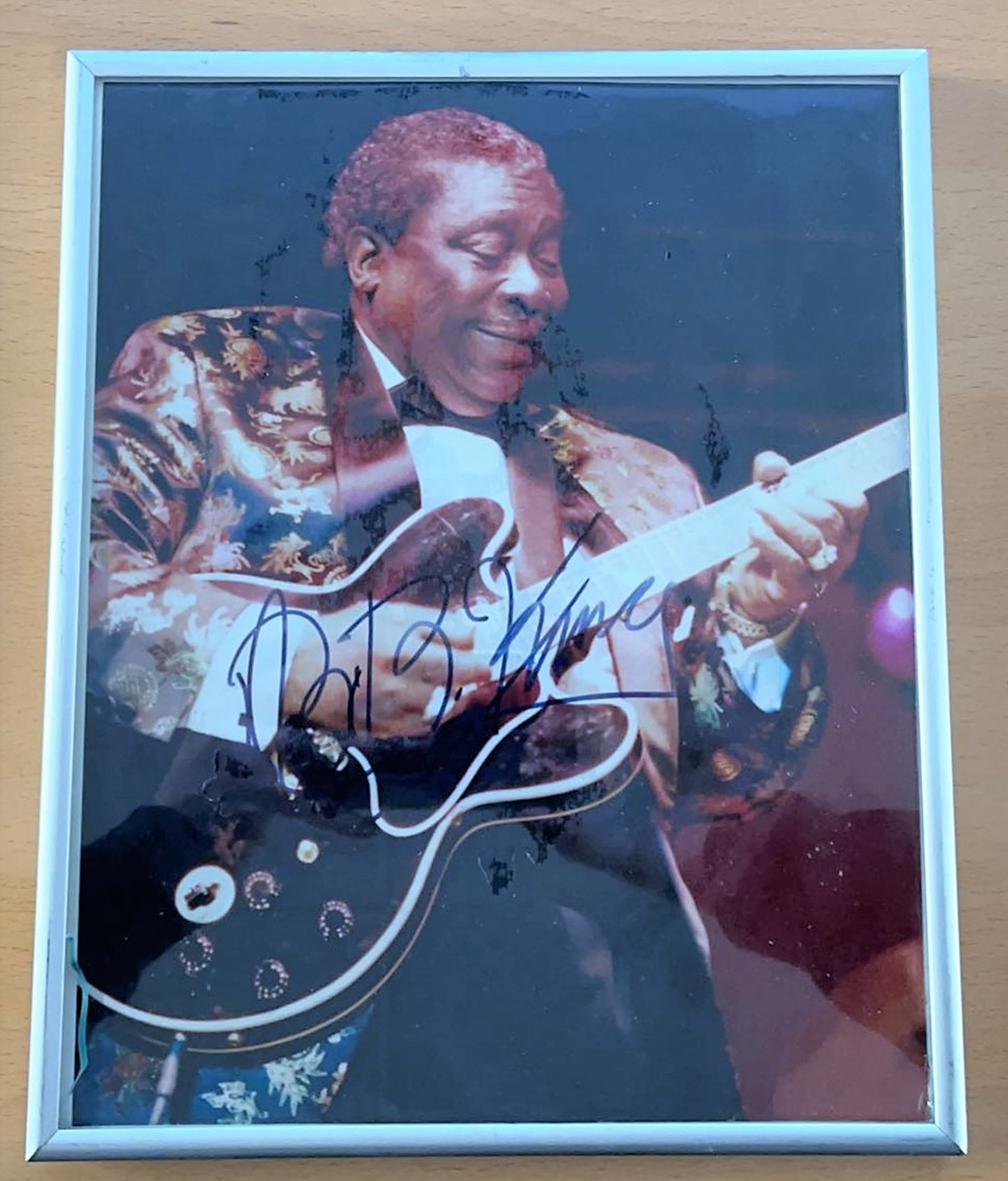 B. B King signed 10x8 inch colour photo. Riley B. King, September 16, 1925 - May 14, 2015, known