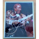 B. B King signed 10x8 inch colour photo. Riley B. King, September 16, 1925 - May 14, 2015, known