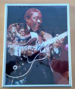 B. B King signed 10x8 inch colour photo. Riley B. King, September 16, 1925 - May 14, 2015, known