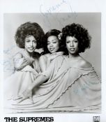 The Supremes multi signed 10x8 inch black and white photo signatures include Mary Wilson, Susaye