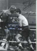 Marvin Hagler and Vito Antuofermo signed 10x8 inch black and white photo pictured during one of thei