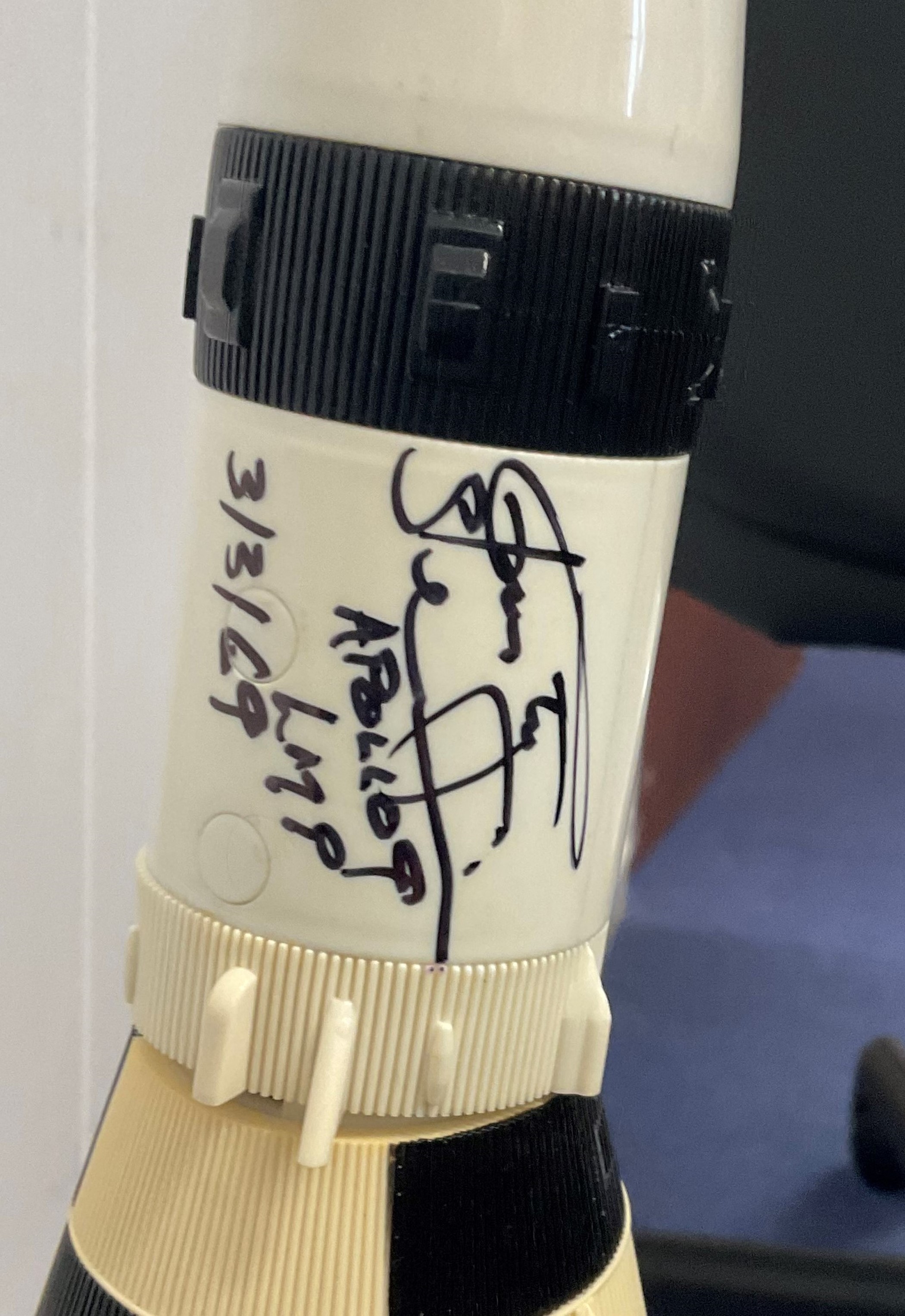 Space Voyagers Saturn 5 rocket model multi signed by Nasa astronauts Charles Drake, Ed Mitchell, - Image 7 of 7