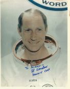 Colonel Al Worden signed 10x8 inch colour photo dedicated. Colonel Alfred Merrill Worden USAF,