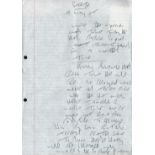 Reggie Kray handwritten notes from his book A Way of Life taken from his own personal collection