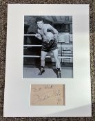 Freddie Mills 15x11 approx mounted signature piece includes signed album page and a fantastic