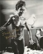 Shirley Eaton signed 10x8 inch black and white Goldfinger black and white photo. Shirley Eaton, born
