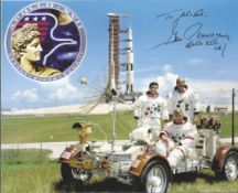 Gene Cernan signed NASA Apollo XVII 10x8 inch colour photo dedicated. Good condition. All autographs