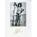 Joan Collins 12x8 signature piece includes signed album page and a black and white glamour photo