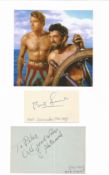 Burt Lancaster and Nick Cravat Crimson Pirate signature piece includes two singed album pages and an