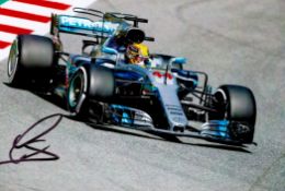 Lewis Hamilton signed 7x5 Mercedes Formula One colour photo. Sir Lewis Carl Davidson Hamilton MBE,
