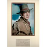 Gary Cooper, 1901-1961, Actor 12x19 Mounted Album Page Signed By Gary Cooper With Photo. Good