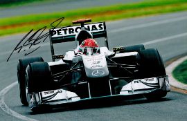 Michael Schumacher signed 12x8 Mercedes Formula One colour photo. Michael Schumacher, born 3 January