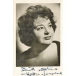 Hattie Jacques signed 6x4 black and white photo. English comedy actress of stage, radio and