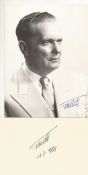 Josip Broz Tito 10x8 mounted signature piece includes signed album page and vintage black and