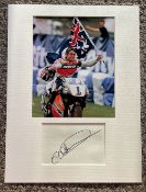 Michael Doohan 15x11 mounted Moto GP signature piece includes signed album page and a superb