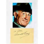 Donald Crisp 12x8 signature piece includes signed album page and colour photo fixed to A4 sheet.