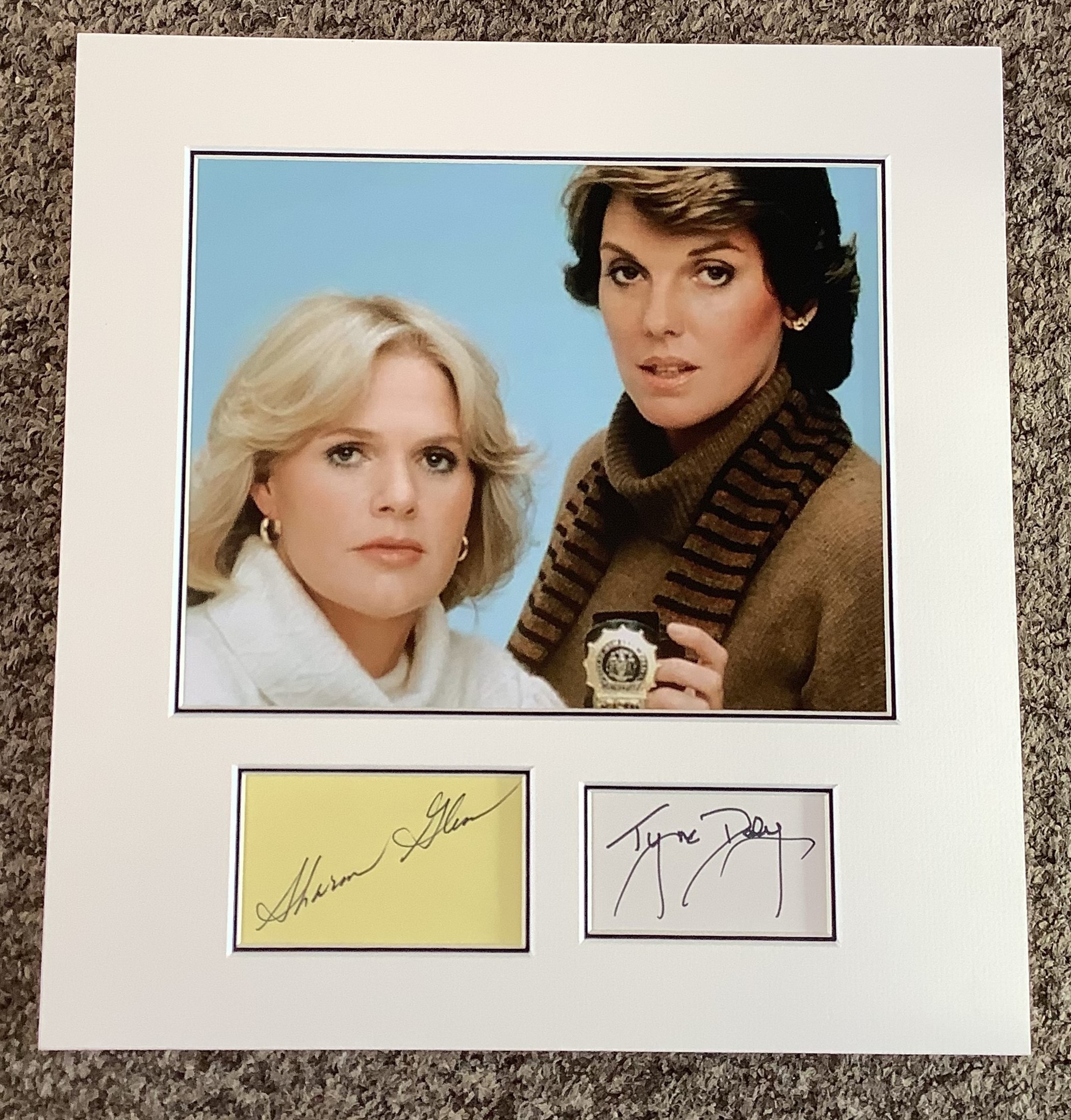 Tyne Daly and Sharon Gless 14x12 approx Cagney and Lacey mounted signature piece includes two signed