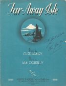 Ian Gourlay signed Far Away Isle music score signed on cover miss spelling of name altered by