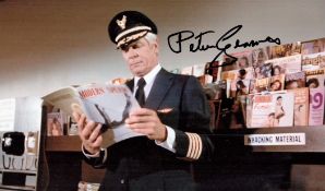 Peter Graves signed 10x8 Airplane colour photo. Peter Graves, born Peter Duesler Aurness; March